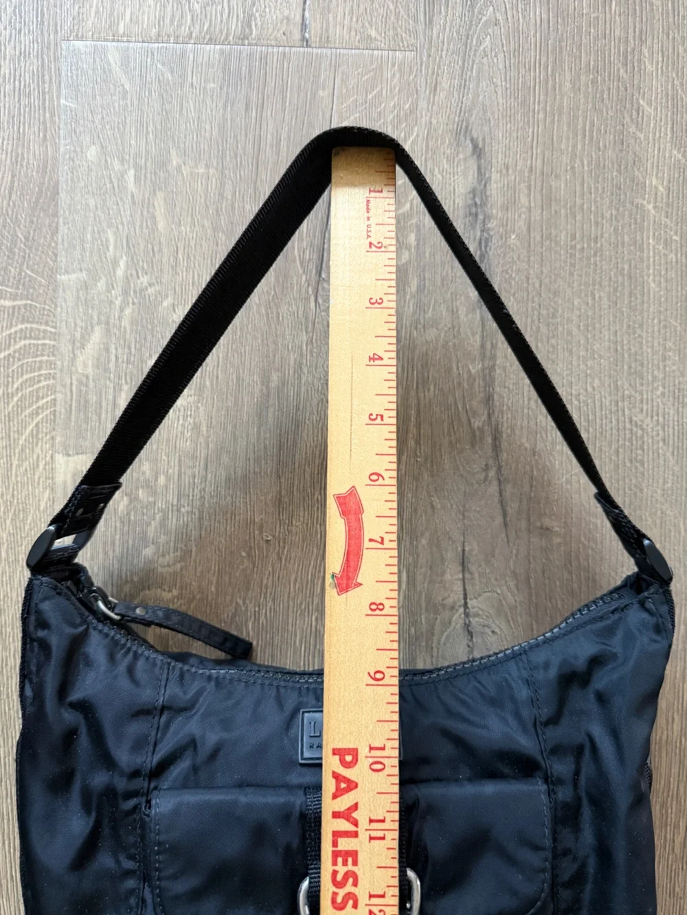 Lauren Ralph Lauren Black nylon Shoulder Hobo with Buckle Detail